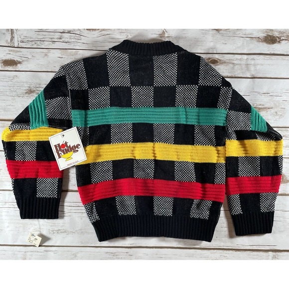 Hot Fudge Kids' Vintage Checkerboard Sweater NWT Made in USA Size 5/6 - Picture 5 of 5